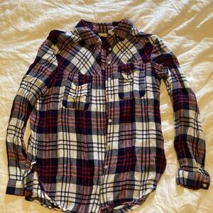 Soft plaid button up shirt size small